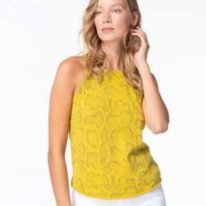 27 Miles Malibu Yellow Knit Snack Print Tank XS